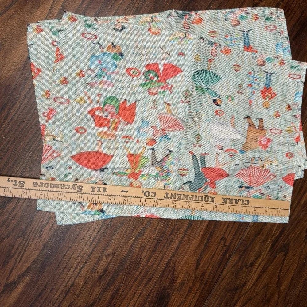 vintage Style 1950's Holiday Placemats Set Of 4‎